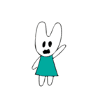 うさぎちゃんと黄色いやつ（個別スタンプ：1）