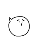 丸顔の使いやすい吹き出し（個別スタンプ：20）