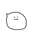 丸顔の使いやすい吹き出し（個別スタンプ：25）