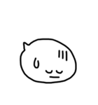丸顔の使いやすい吹き出し（個別スタンプ：40）