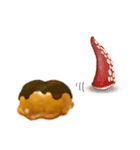 割と動くたこやき（個別スタンプ：3）