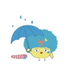 Baby baby chicken with worm（個別スタンプ：23）
