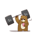 cute brown Bear（個別スタンプ：24）