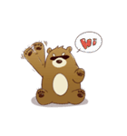 cute brown Bear（個別スタンプ：37）