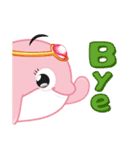 ピンクイルカのポトゥ（個別スタンプ：33）