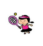 テニスガール リディアちゃん  英語版（個別スタンプ：15）
