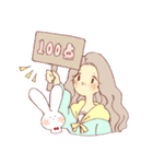 私とウサギ（個別スタンプ：20）