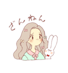 私とウサギ（個別スタンプ：35）