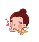 PenPen Red Bun Girl（個別スタンプ：4）