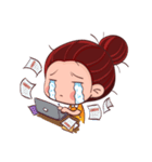 PenPen Red Bun Girl（個別スタンプ：12）