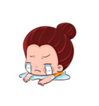 PenPen Red Bun Girl（個別スタンプ：13）