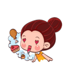 PenPen Red Bun Girl（個別スタンプ：18）