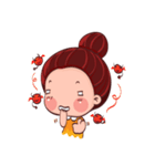 PenPen Red Bun Girl（個別スタンプ：36）