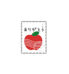 切手deスタンプ 日本語版（個別スタンプ：1）