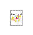 切手deスタンプ 日本語版（個別スタンプ：14）