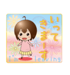 女の子スタンプ (ちびキャラ) 日常編（個別スタンプ：5）