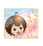 女の子スタンプ (ちびキャラ) 日常編（個別スタンプ：6）