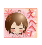 女の子スタンプ (ちびキャラ) 日常編（個別スタンプ：18）