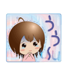 女の子スタンプ (ちびキャラ) 日常編（個別スタンプ：35）