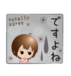 女の子スタンプ (ちびキャラ) 日常編（個別スタンプ：38）