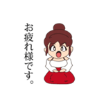 赤いドレスの子（個別スタンプ：2）
