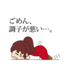 赤いドレスの子（個別スタンプ：16）