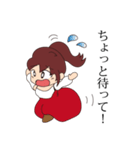 赤いドレスの子（個別スタンプ：18）