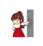 赤いドレスの子2（個別スタンプ：7）