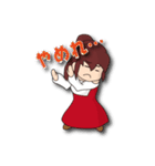 赤いドレスの子2（個別スタンプ：21）