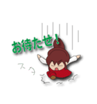 赤いドレスの子2（個別スタンプ：23）
