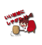 赤いドレスの子2（個別スタンプ：31）