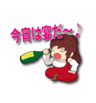 赤いドレスの子2（個別スタンプ：32）