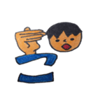 手話 指文字＆人の顔(あ行〜や行とおまけ)（個別スタンプ：10）