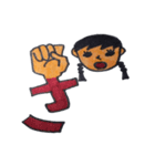 手話 指文字＆人の顔(あ行〜や行とおまけ)（個別スタンプ：11）