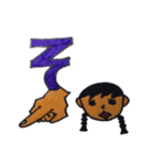 手話 指文字＆人の顔(あ行〜や行とおまけ)（個別スタンプ：15）