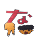 手話 指文字＆人の顔(あ行〜や行とおまけ)（個別スタンプ：21）