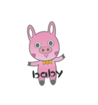 Pig Rabbit kid（個別スタンプ：1）