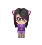 Kitten In Purple（個別スタンプ：3）