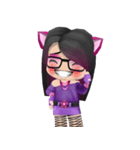 Kitten In Purple（個別スタンプ：7）