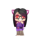 Kitten In Purple（個別スタンプ：21）