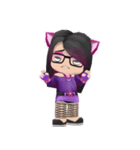 Kitten In Purple（個別スタンプ：27）