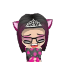 Kitten Crowned in Pink（個別スタンプ：8）