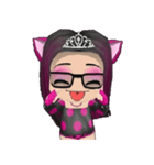 Kitten Crowned in Pink（個別スタンプ：36）