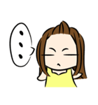 the yellow-dressed girl（個別スタンプ：7）