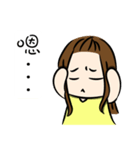 the yellow-dressed girl（個別スタンプ：31）