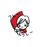 ひなたくんとはなちゃんは赤いサポーター（個別スタンプ：5）
