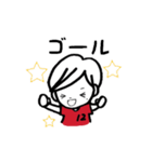 ひなたくんとはなちゃんは赤いサポーター（個別スタンプ：9）