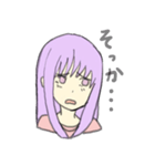 紫髪の女の子（個別スタンプ：8）