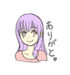 紫髪の女の子（個別スタンプ：36）