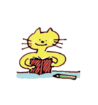 黄色いネコ助とピンク色桃子（個別スタンプ：39）